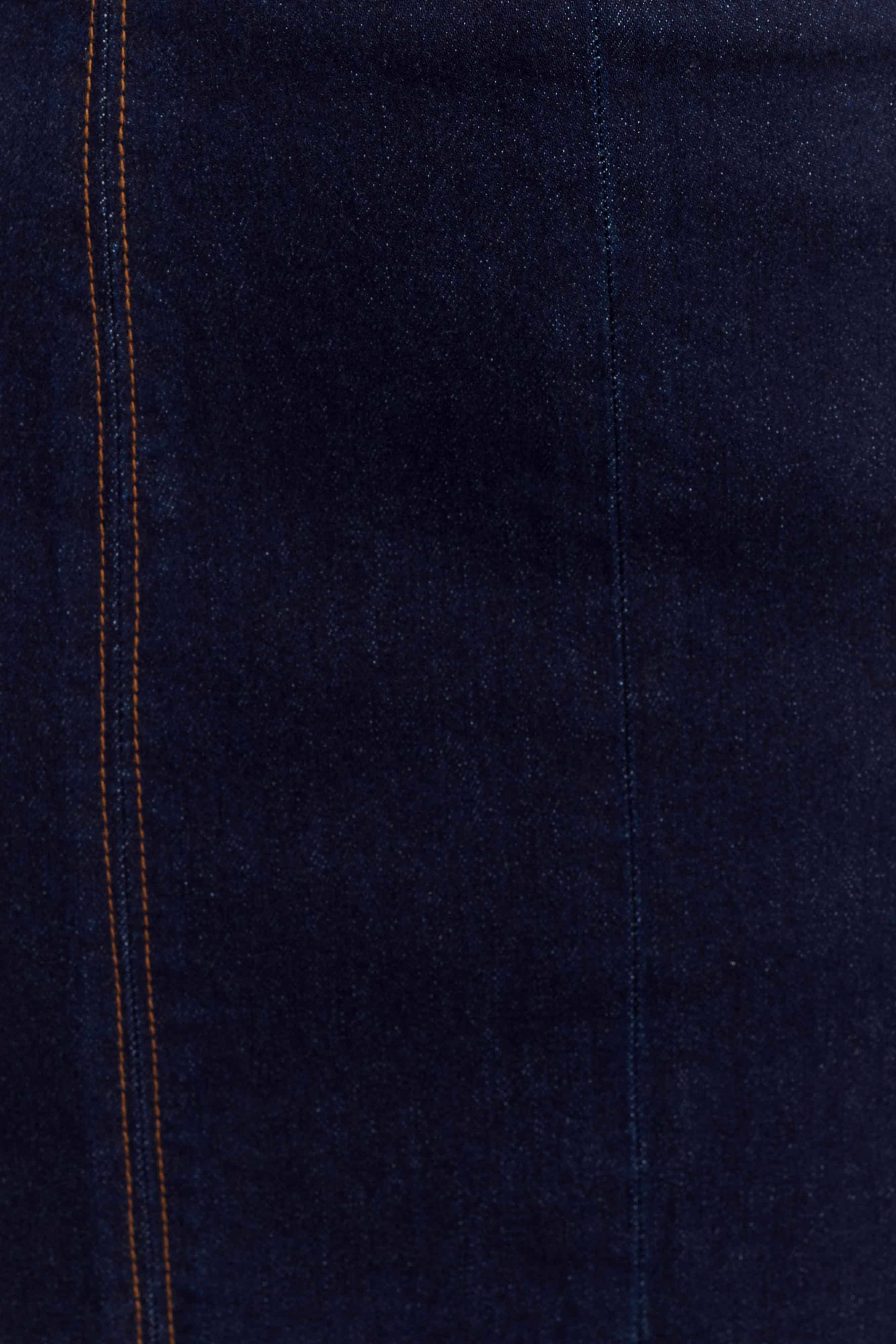 Shauna Denim Halter Midi Dress - Indigo Blue