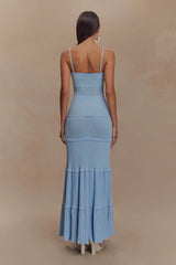 Finley Pointelle Knit Maxi Dress - Cornflower Blue