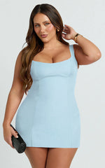 Panel Dress in Blue